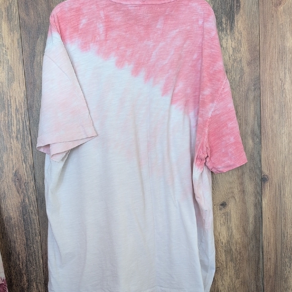 American Eagle Pink Tie-Dye Ombre Tee Men's Tshirt - Picture 5 of 6